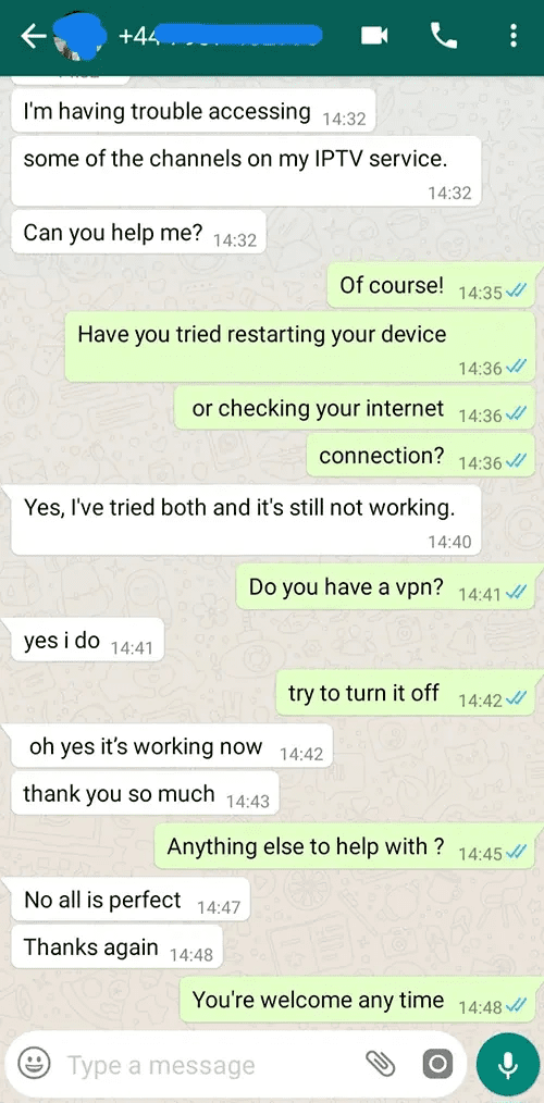 IPTV subscription with instant channel access