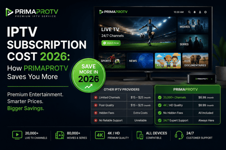 IPTV Subscription Cost 2026: How PRIMAPROTV Saves You More